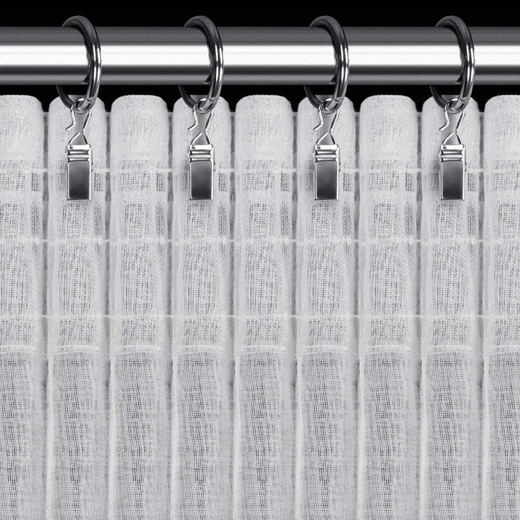 ZÁCLONA NA PÁSKE KIRA3, SADA 2KS 140X270 CM BIELA