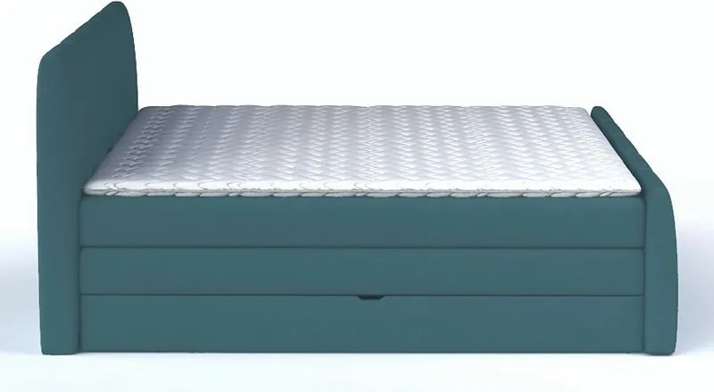 Posteľ boxspring Fresco 180x200 cm, petrolejová látka