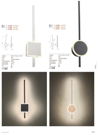 Redo 01-2701 - LED Nástenné svietidlo DIAZ LED/18W/230V CRI 90 čierna