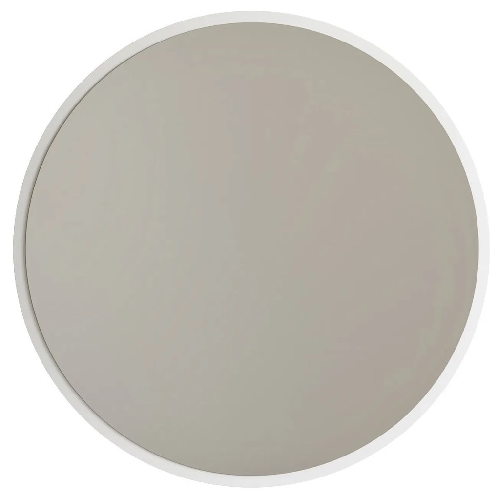 Okrúhle nástenné zrkadlo Ayna 60 cm biele