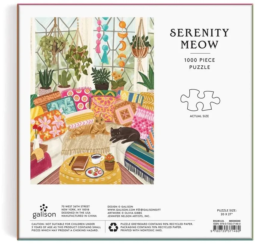 Galison Puzzle Odpočívajúce mačky 1000 dielikov