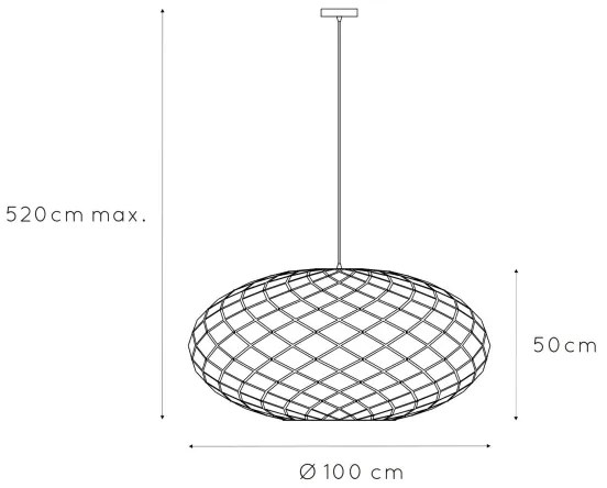 Lucide 21417/99/30 - Luster na lanku WOLFRAM 3xE27/60W/230V čierna