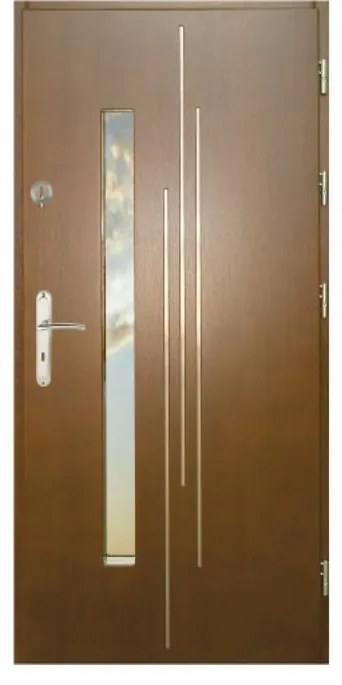 Dvere vchodové WZ62 90P zlatý dub