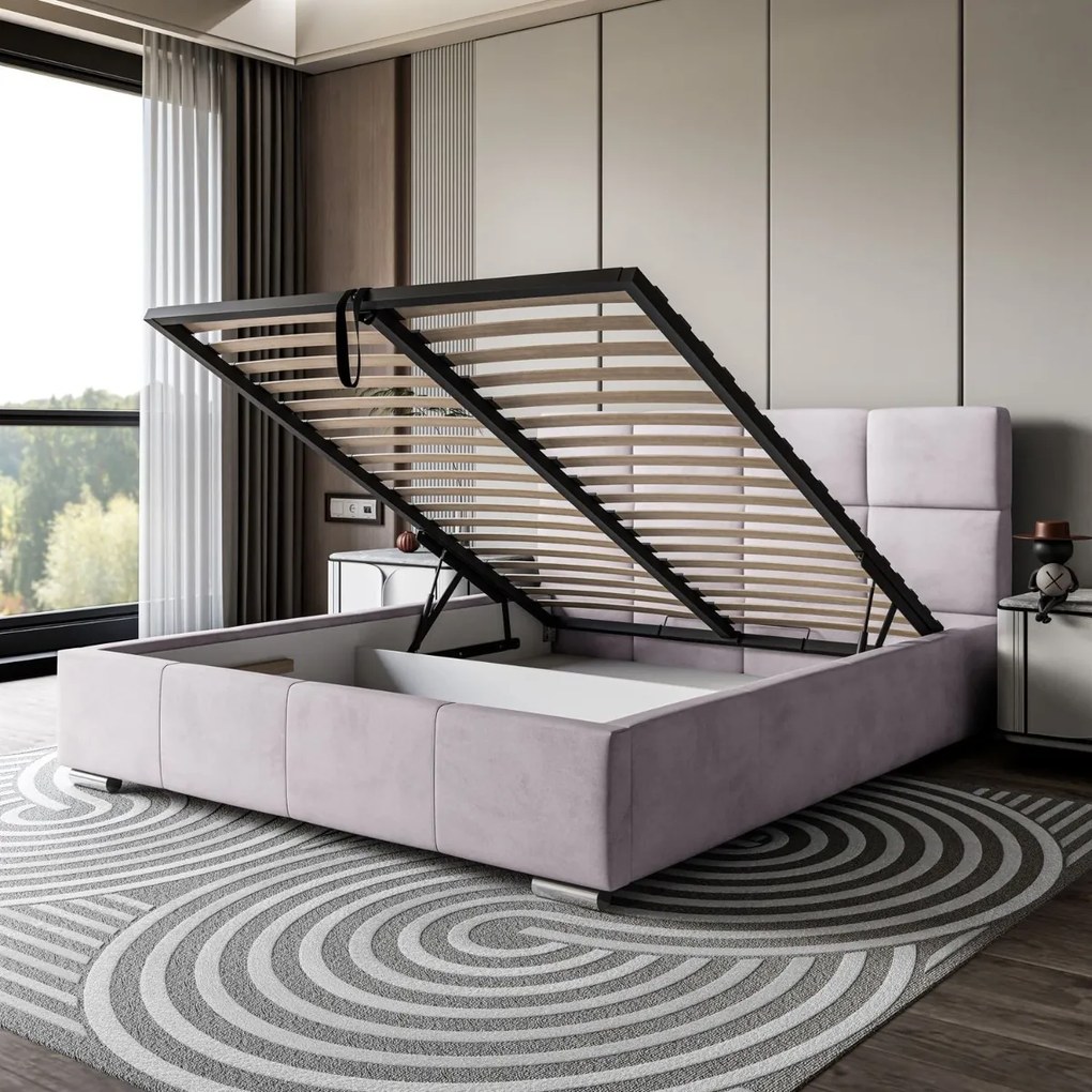 LUISI 160X200 ČALÚNENÁ POSTEĽ S ÚLOŽNÝM PRIESTOROM JASMINE 62