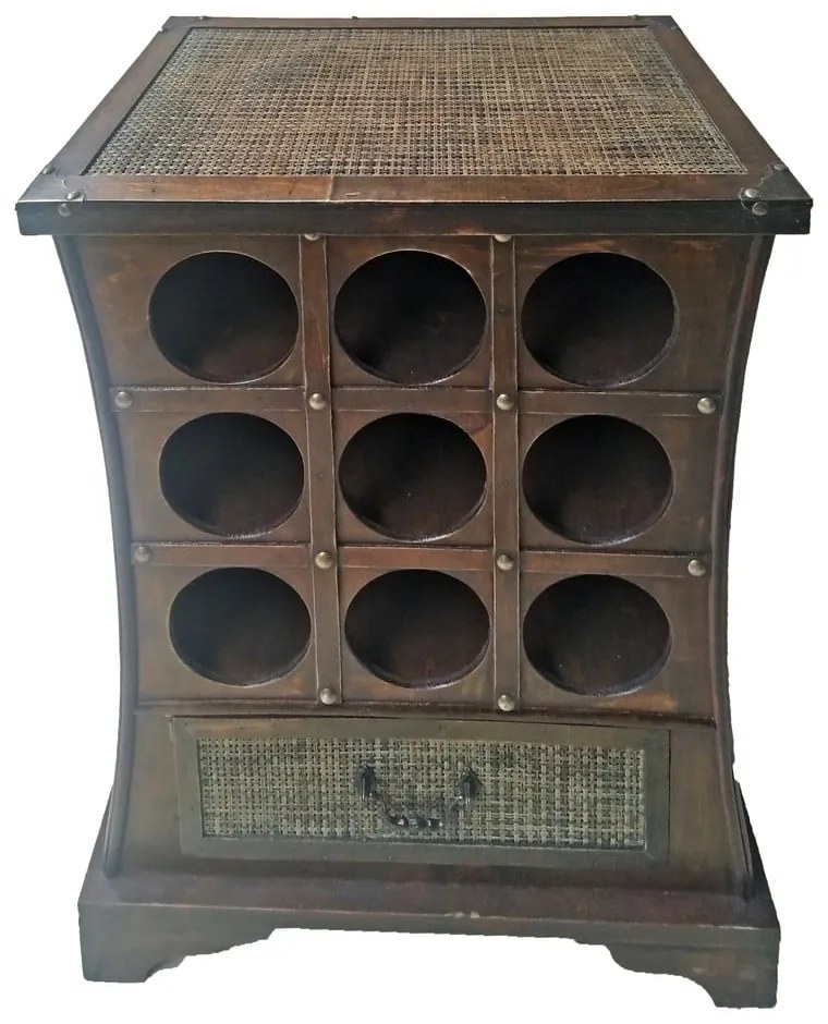 Hnedá vinotéka na 9 fliaš, 46x58 cm – Deco Pleasure