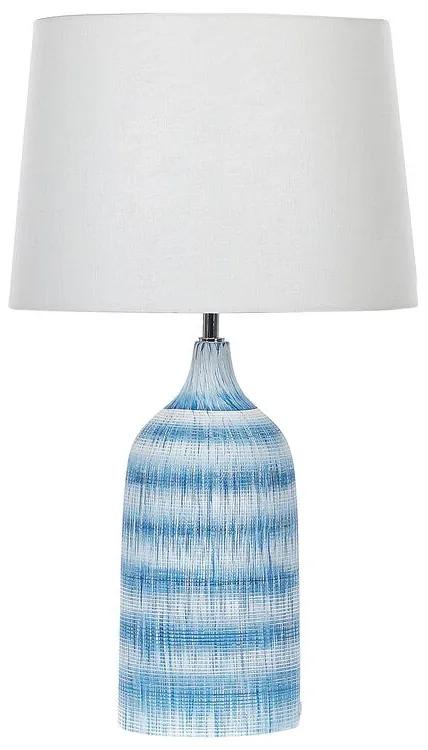 Keramická stolná lampa modrá GEORGINA Beliani