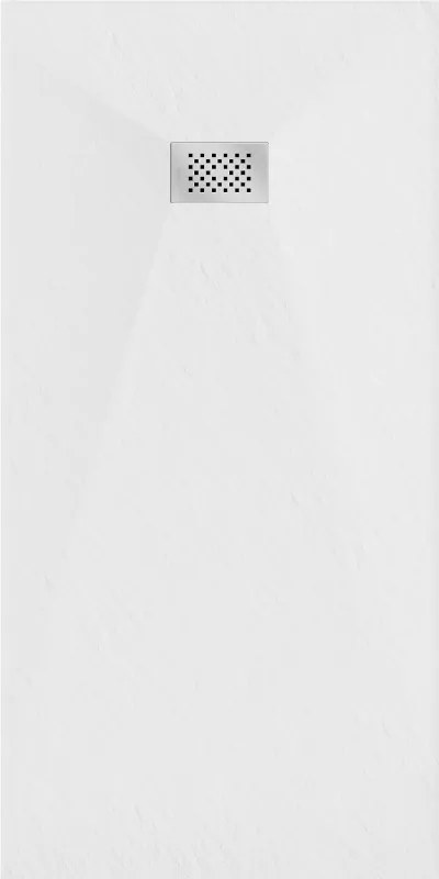 Mexen Hugo, obdĺžniková sprchová vanička SMC 180 x 90 cm, biela, oceľová krytka, 42109018-X