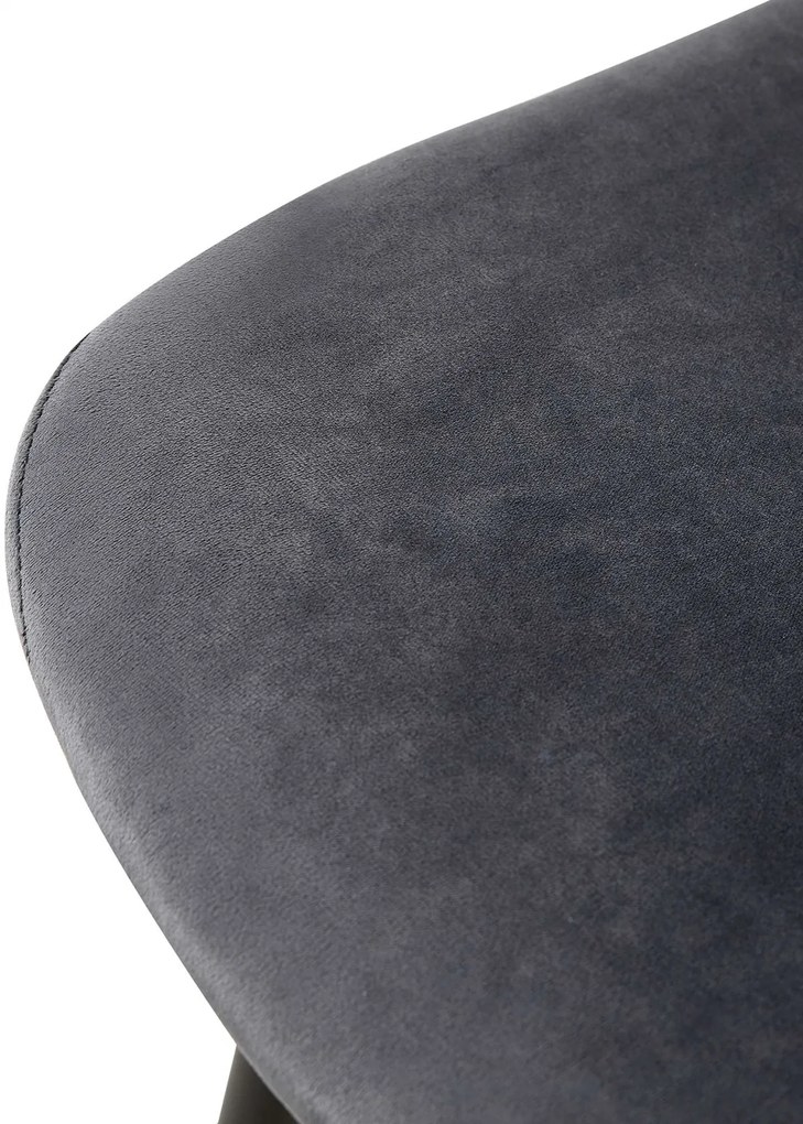 Stolička Giverny zamat - tmavo šedá