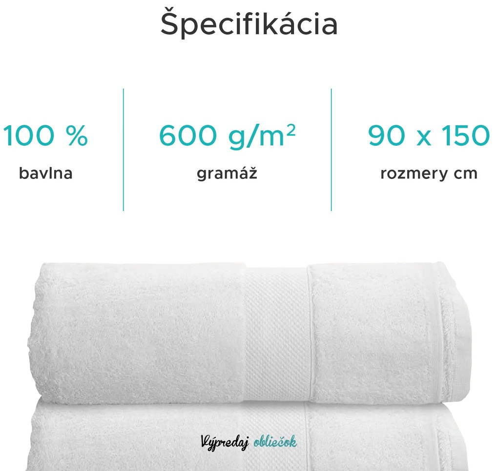 Hotelová osuška POPCORN MAXI 90x150 cm biela, 100% bavlna