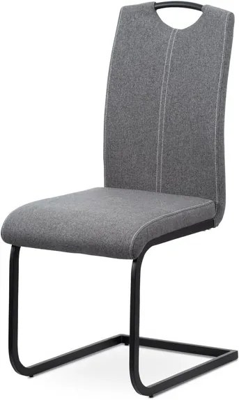 Sconto Jedálenská stolička SWAY sivá/čierny kov