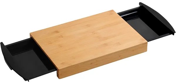 Kesper Krájacia doska, doštička, bambusová, s 2 miskami, CUTT2 - čierna