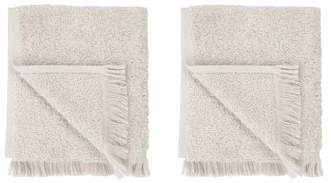 Krémovobiele bavlnené uteráky v súprave 2 ks 30x50 cm FRINO - Blomus