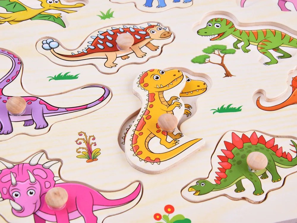 Jokomisiada Drevené puzzle – Dinosaury