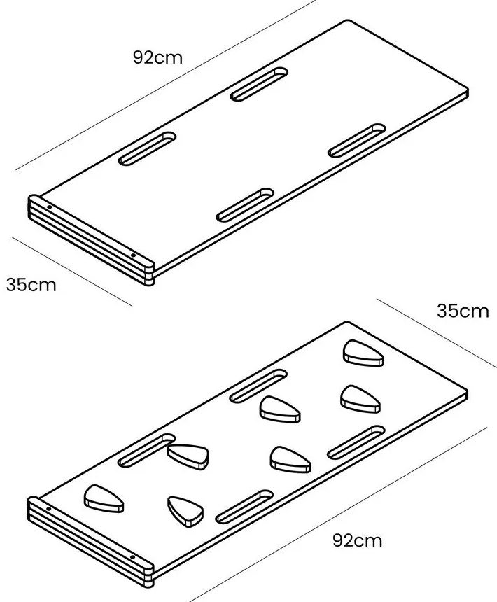 Hojdačka z borovicového dreva v prírodnej farbe 39x75x38 cm Montessori – Meowbaby