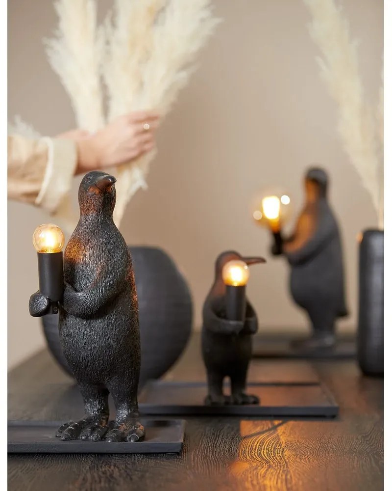 Čierna stolová lampa (výška 34 cm) Penguin - Light &amp; Living