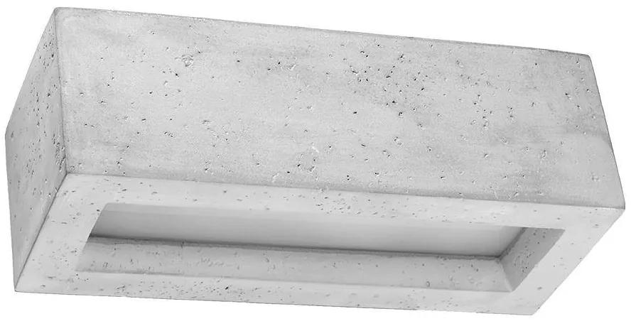 Nástenné svietidlo Vega, 1x betónové tienidlo, (30 cm)