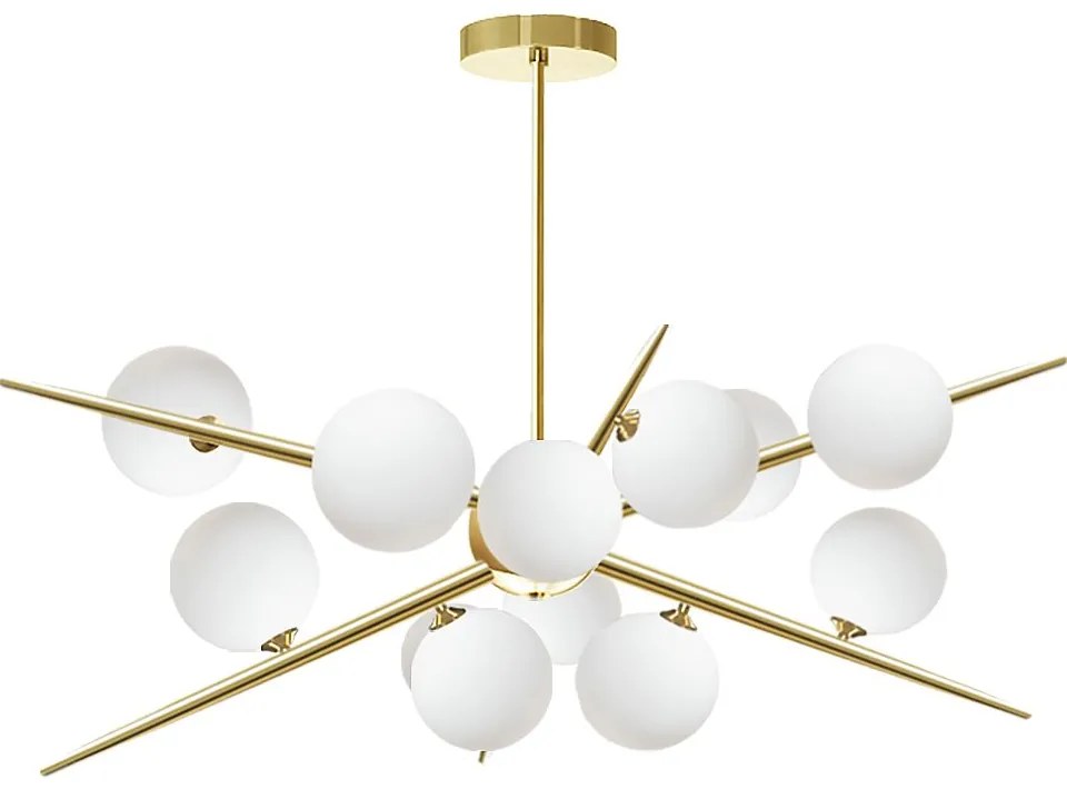 Toolight Toolight, stropné svietidlo 8xG9 APP998-12CP, biela-zlatá, OSW-05553