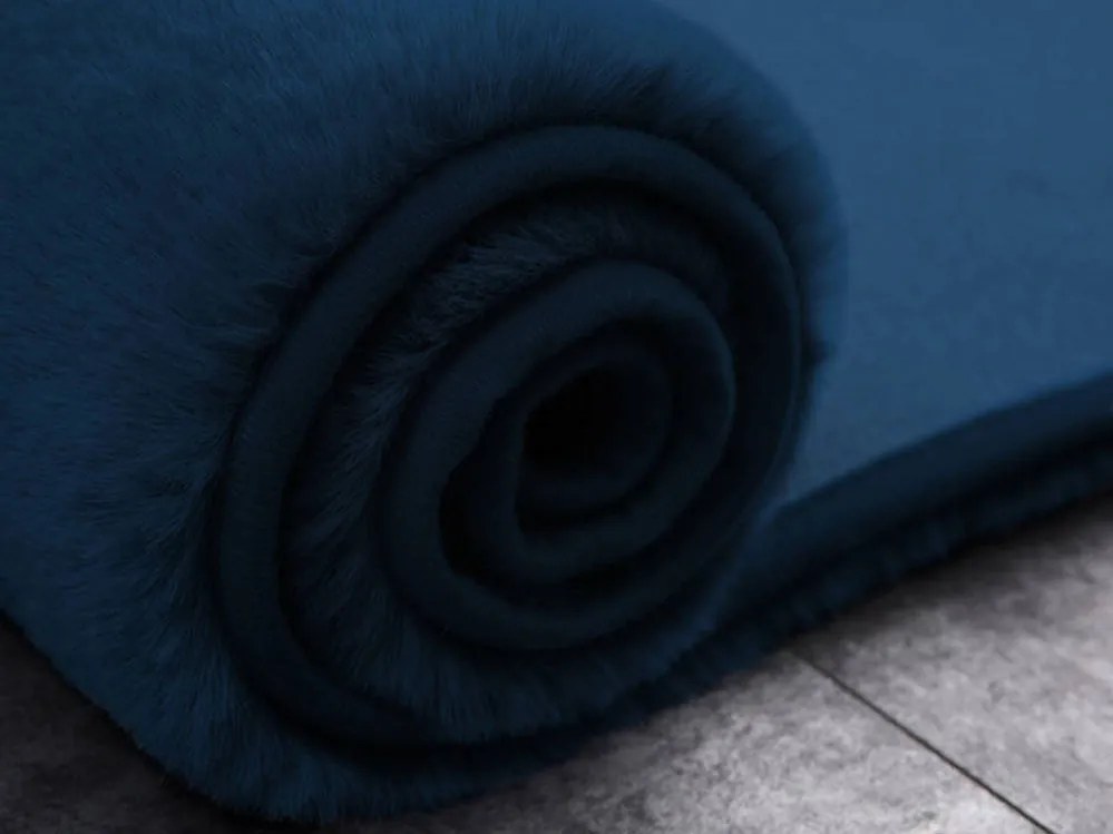 TZ Tmavomodrý okrúhly koberec Rabbit Rozmer: 150 cm