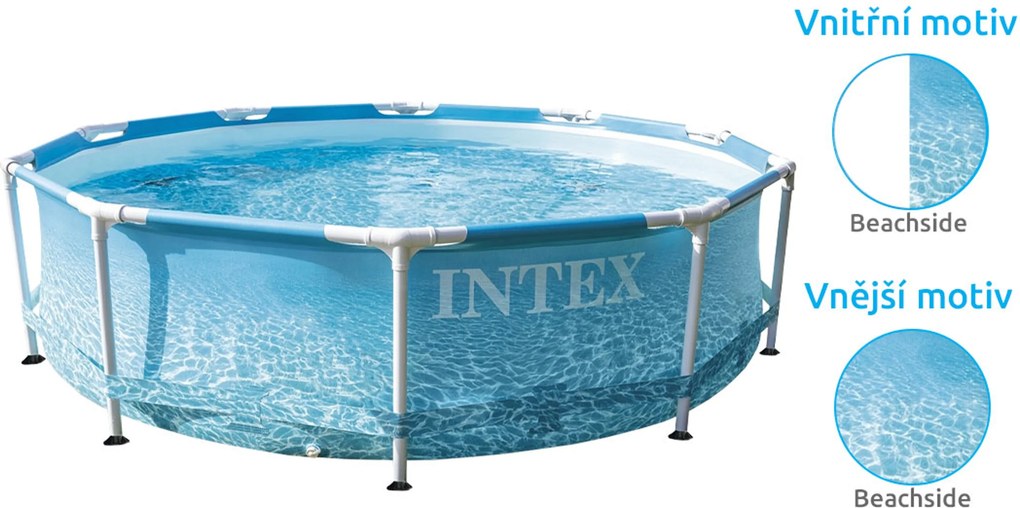 Intex | Bazén Florida 3,05x0,76 m bez príslušenstva - motív BEACHSIDE | 10340257