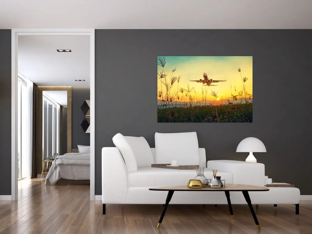Obraz s lietadlom na stenu