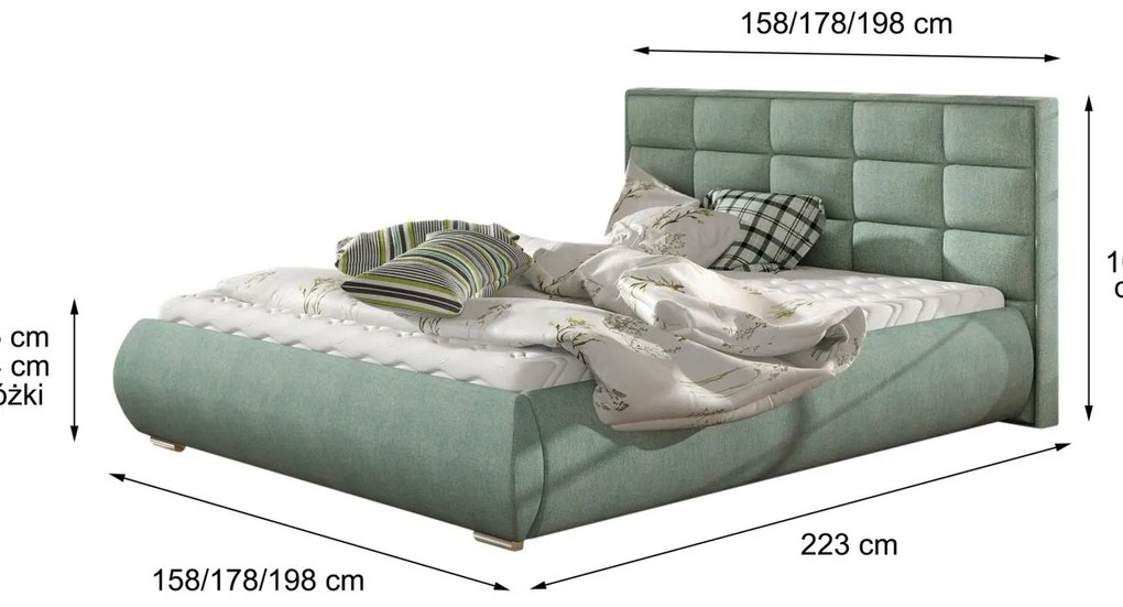 Dizajnová posteľ Carmelo 160 x 200 - Rôzne farby