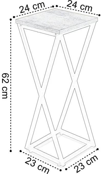 Stojan na kvety KONEL RUSTIC čierny 62 cm