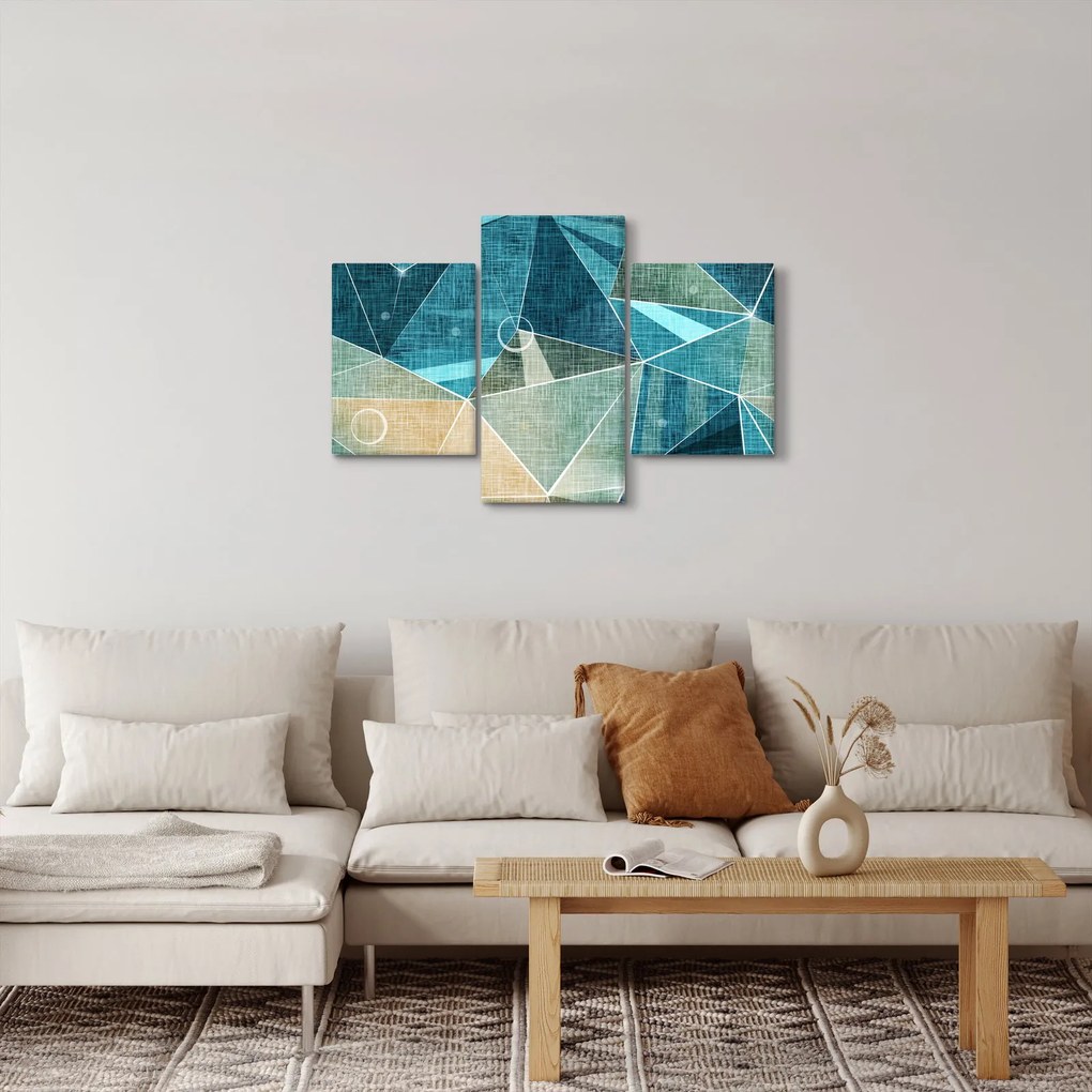 Obraz - Tyrkysová abstrakcia (90x60 cm)
