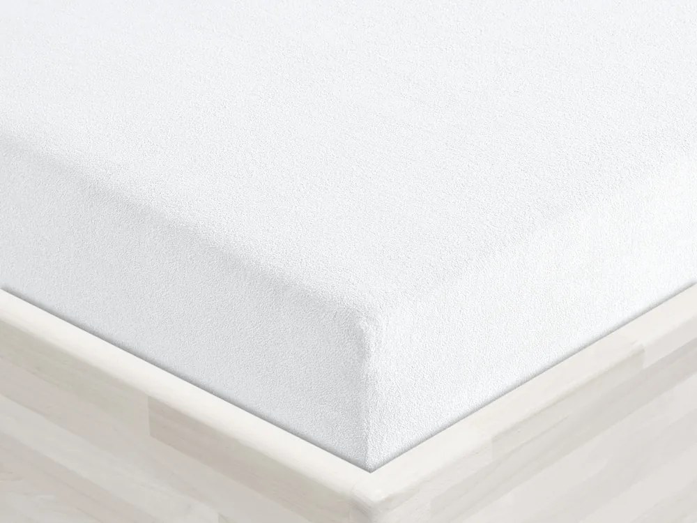 Froté napínacie prestieradlo FR-031 Biele 100 x 200 - výška 20 cm