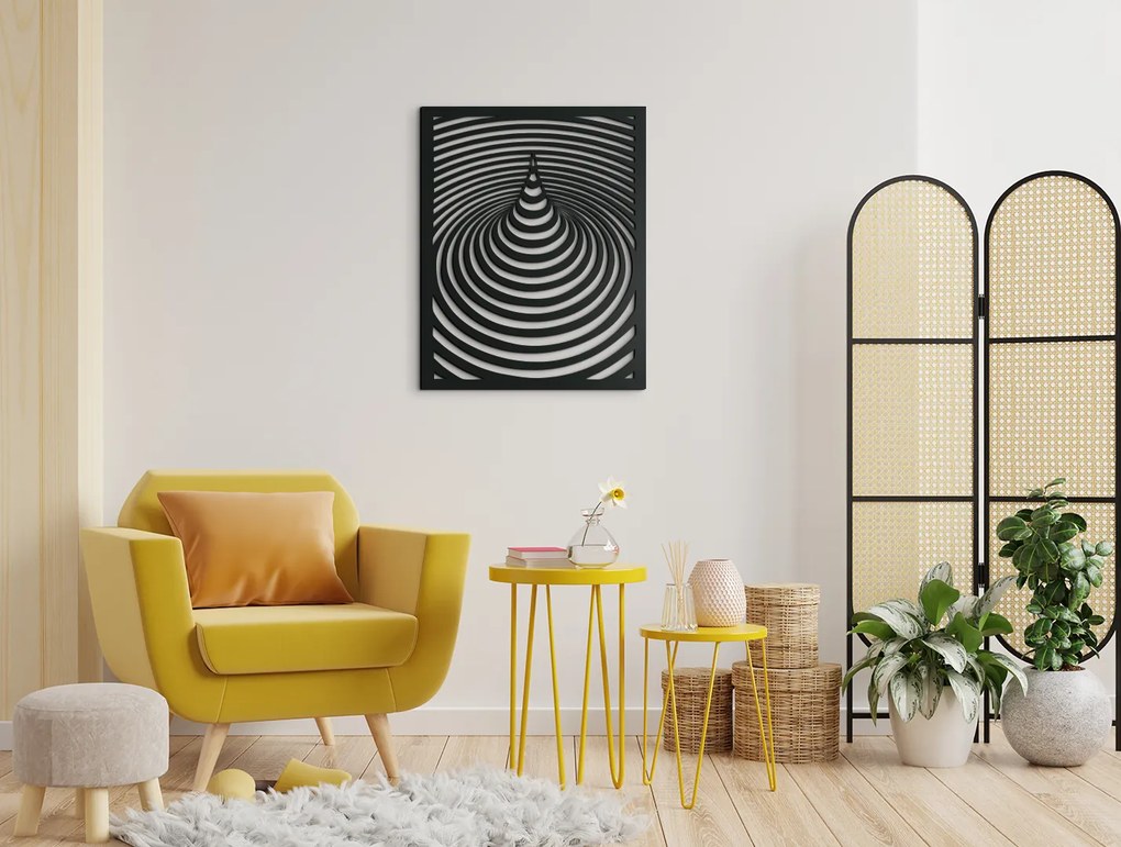 drevko Moderný obraz z dreva Hypnóza Rozmer obrazu: 41 x 32,5 cm, Farba dekorácie: Čierna