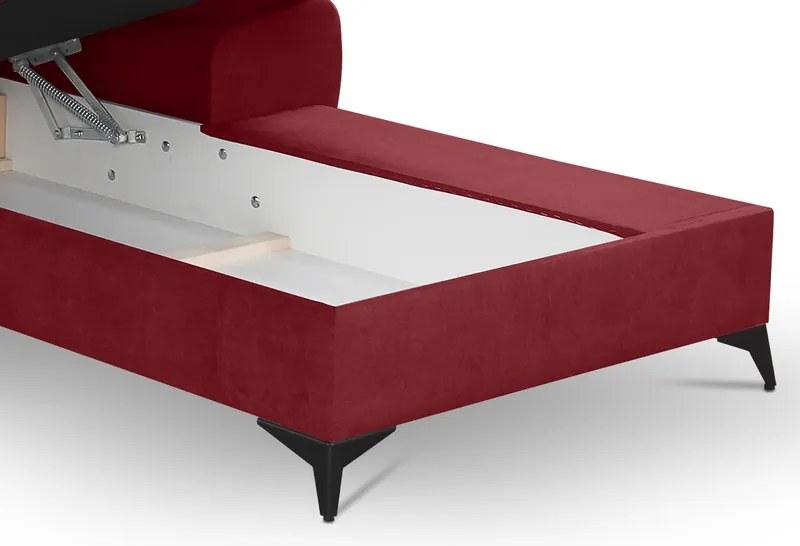 Rohová sedacia súprava Scala, červená látka, pravý roh