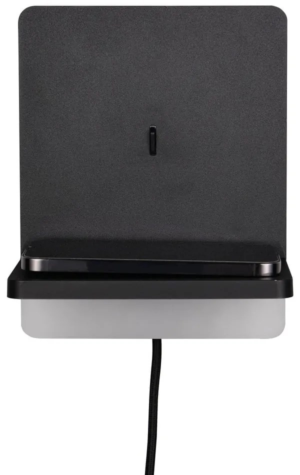 Matne čierne LED stmievateľné nástenné svietidlo Fairfield – Trio