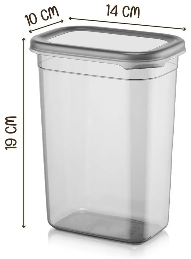 Plastové dózy v súprave 6 ks na potraviny Fresco – Hermia