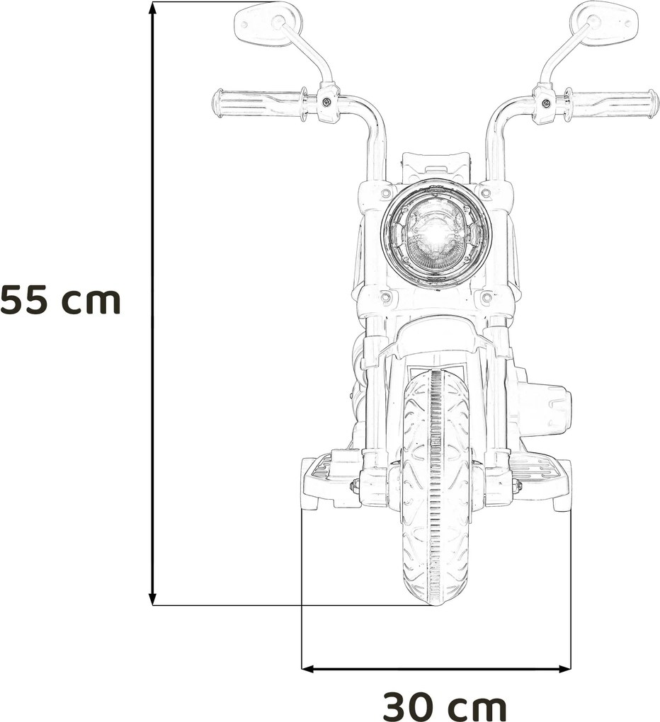 Ramiz Chopper FASTER batériová motorka pre deti Modrá + FM rádio + Audio panel + LED