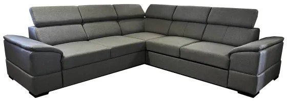 Univerzálna rohová rozkladacia sedacia súprava s úložným priestorom GRANADA tmavošedá