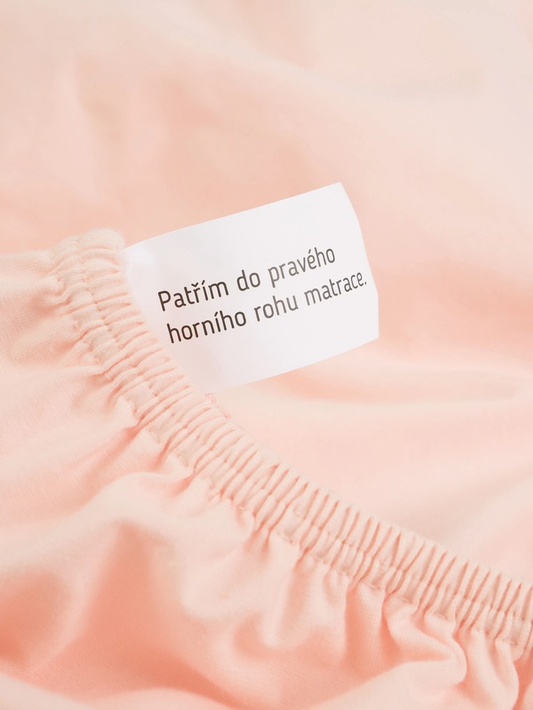 Jersey plachta s elastanom Deluxe 160 × 200 cm – lososová