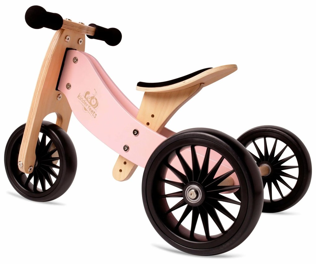 Drevené balančné odrážadlo Tiny Tot Plus 2v1 ružová