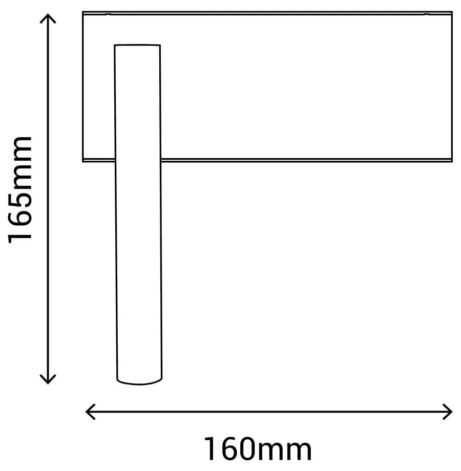 Čierne nástenné svietidlo SULION Clara, výška 16,5 cm
