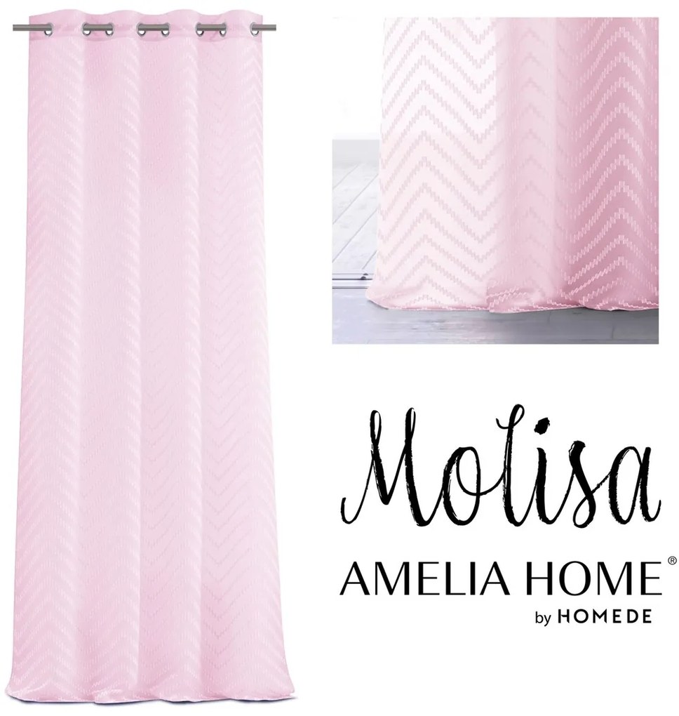 Záclona AmeliaHome Molisa II ružová