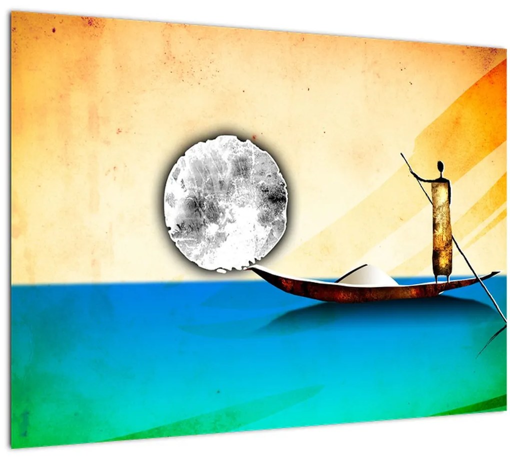 Sklenený obraz - Staroveká maľba (70x50 cm)