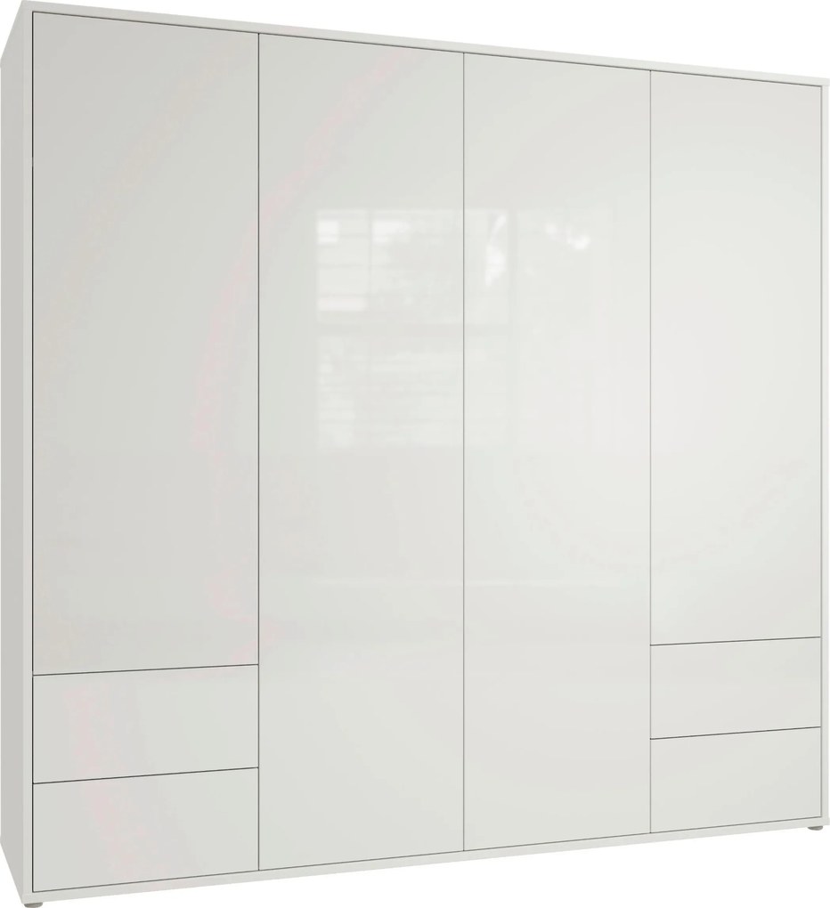 XXXLutz SKRIŇA S OTOČNÝMI DVERAMI, biela, biela s vysokým leskom, 224/214/60 cm Carryhome - Skrine - 00068701832D