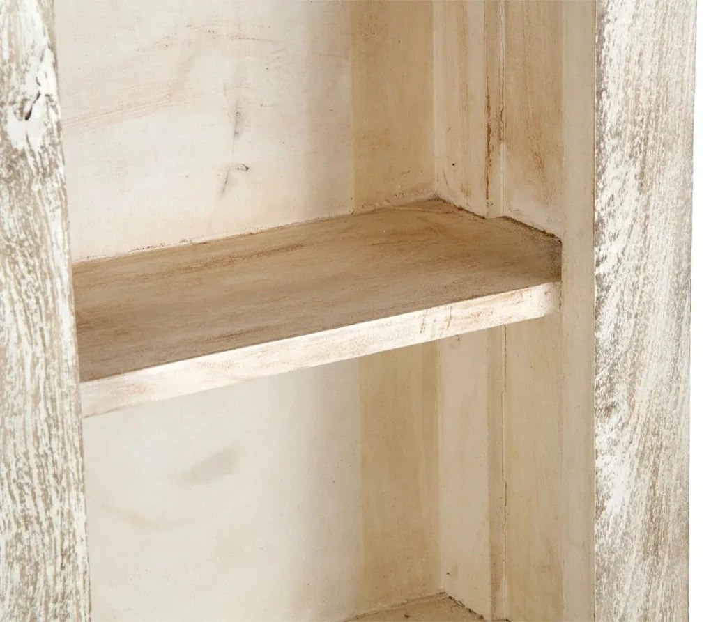 furniture-nabytek.cz - Masívna kúpeľňová nástenná skrinka Patina z mangového dreva, lakovaná, prírodná farba – 48×24×70 cm