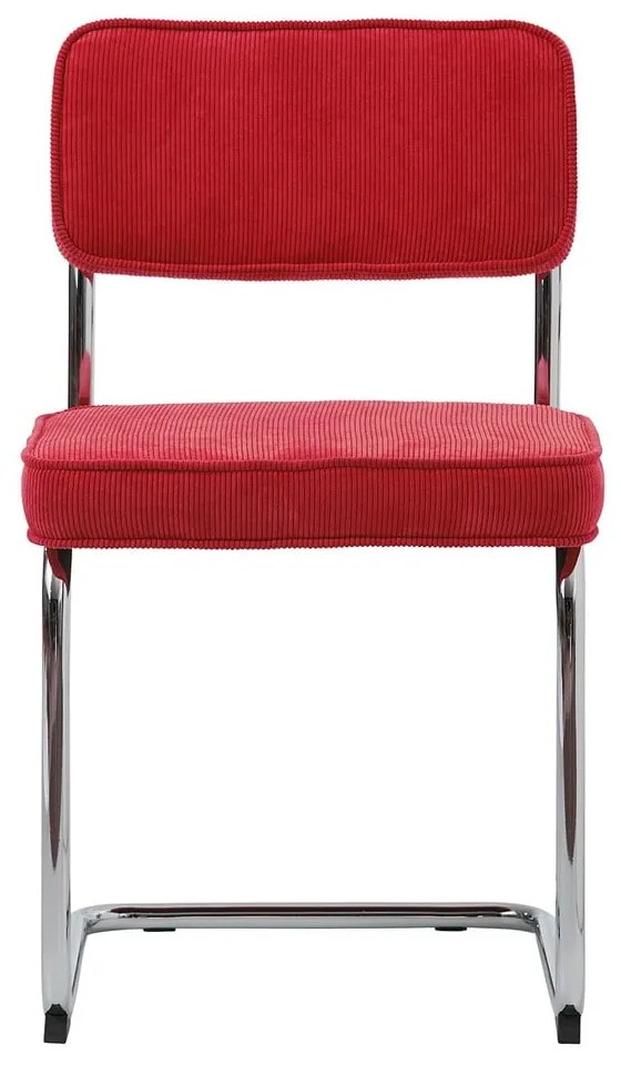 Červená menčestrová jedálenská stolička Rupert – Unique Furniture