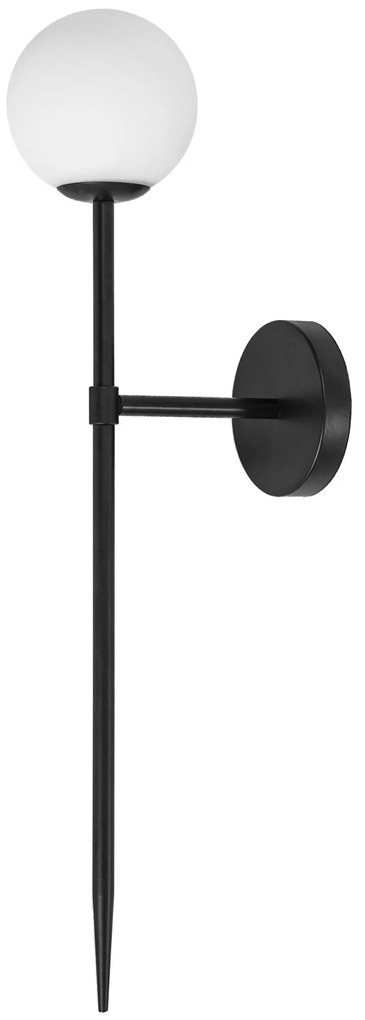 Toolight - nástenná čierna lampa 52cm APP577-1W, čierna, OSW-08755