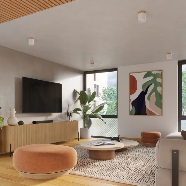 Sollux SL.1348 - Bodové svietidlo RIF 1xGU10/10W/230V pr. 12 cm biela