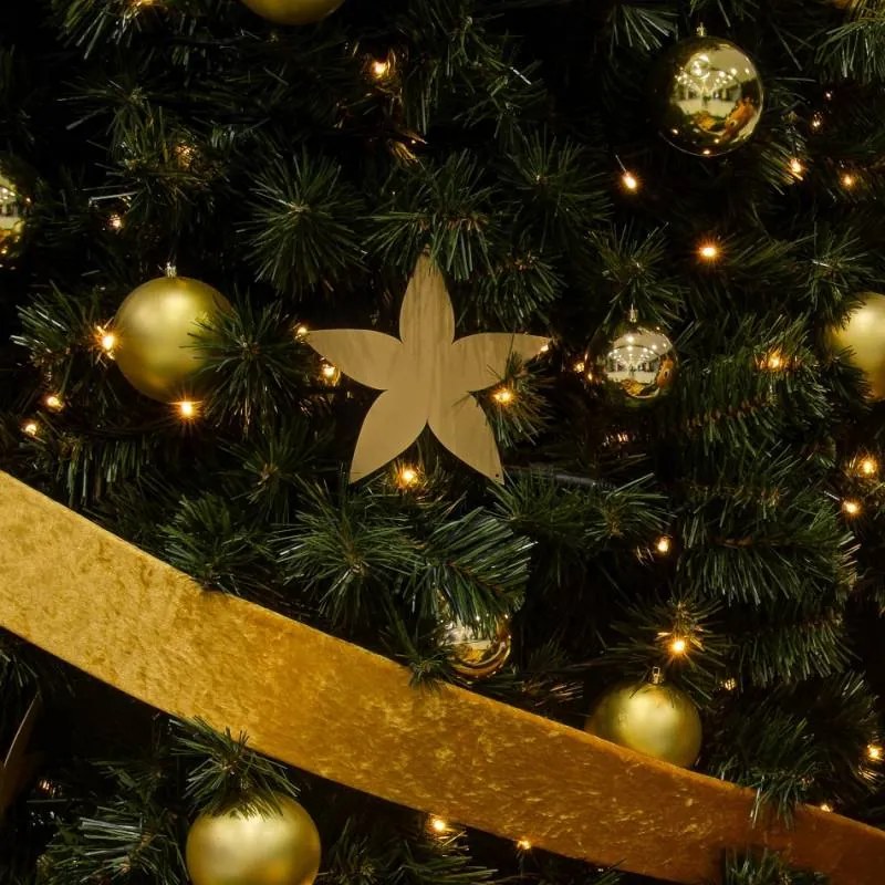 DECOLED 2D Kovová badyánová hvězda zlatá pr. 10 cm
