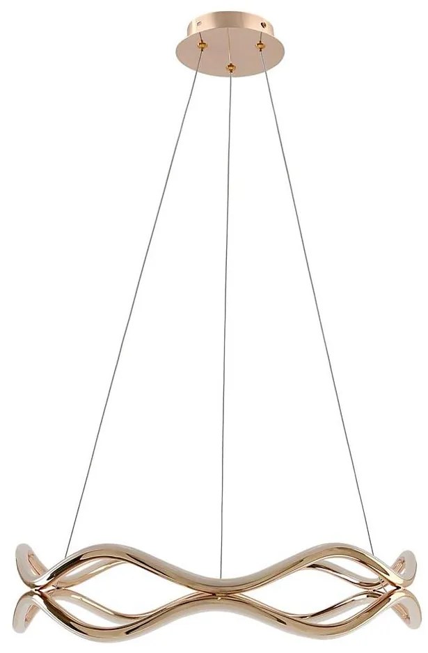 LED luster na lankách VAVE LED/28W/230V ružové zlato