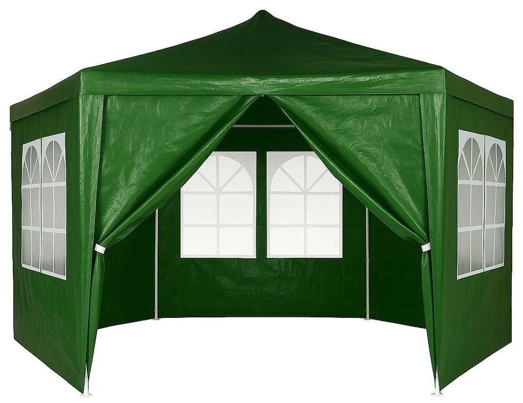Záhradný pavilónový altánok, s oknami, zelený, MultiGarden