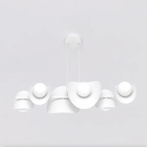 Závesné svietidlo ELEMENTI na lankách 6xG9/8W/230V, biela