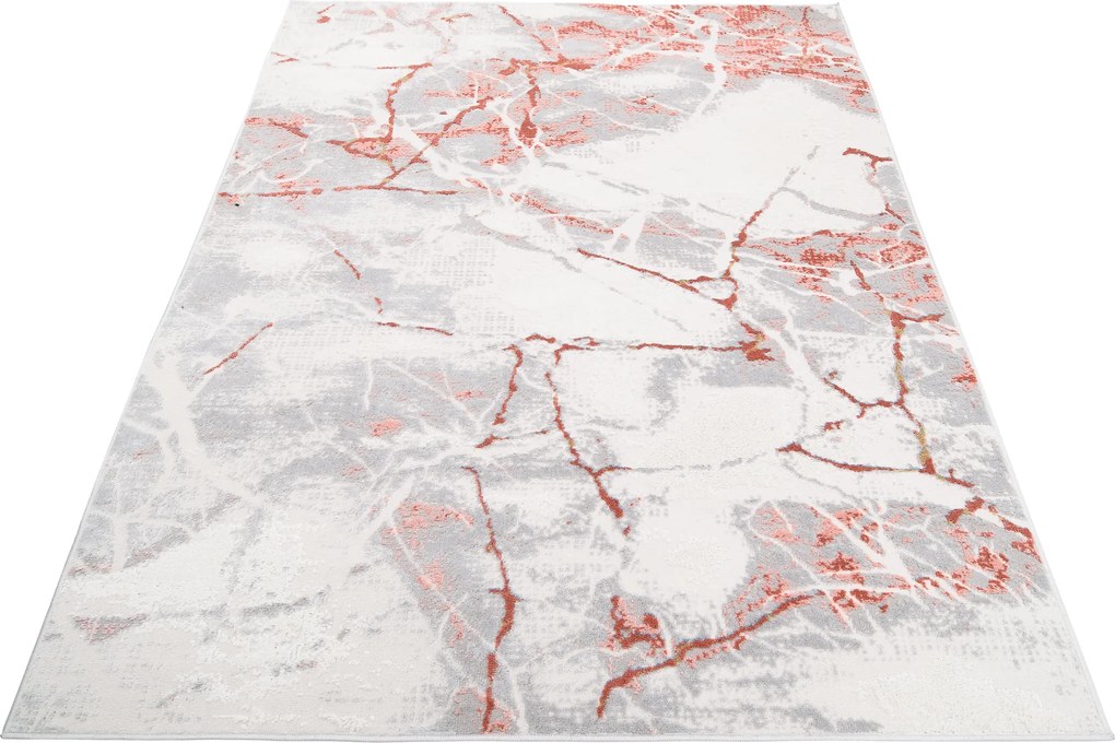 TA Koberec R216A L_GRAY/SALMON PORTLAND Rozmer: 200x300 cm