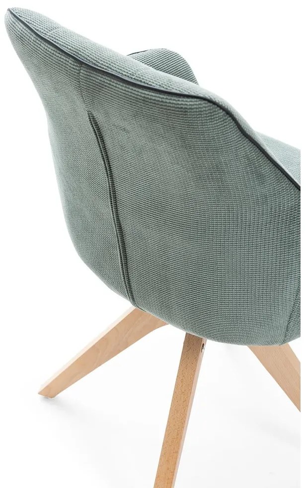 Zelené čalúnené jedálenské kreslá v súprave s podrúčkami 2 ks Donatelo – Marckeric